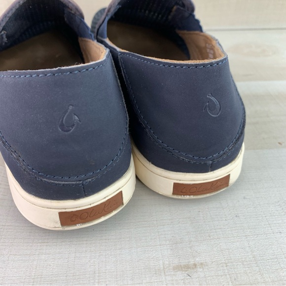 OluKai Pehuea Slip On Navy Shoes - Picture 9 of 11